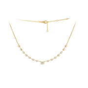 18K Yellow Gold Diamond Necklace